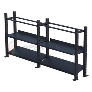 Купить Модульный стеллаж для гантелей, гирь и медболов 2580х430х1200 (2 секции) в Учалах 
