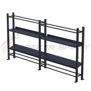 Купить Модульный стеллаж для гантелей, гирь и медболов 3780х430х1950 (2 секции) в Учалах 