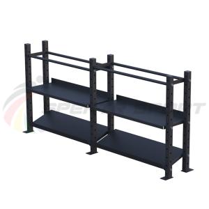 Купить Модульный стеллаж для гантелей, гирь и медболов 3780х430х1200 (2 секции) в Учалах 
