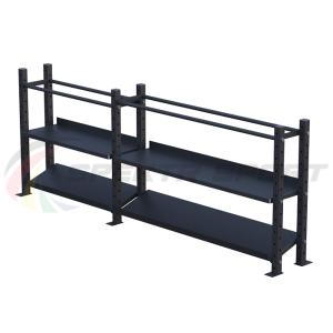 Купить Модульный стеллаж для гантелей, гирь и медболов 3180х430х1200 (2 секции) в Учалах 