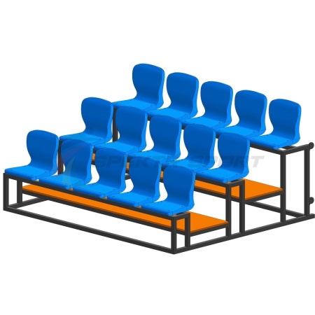 Купить Трибуна мобильная 3 ряда сиденья пластиковые на 15 мест в Учалах 